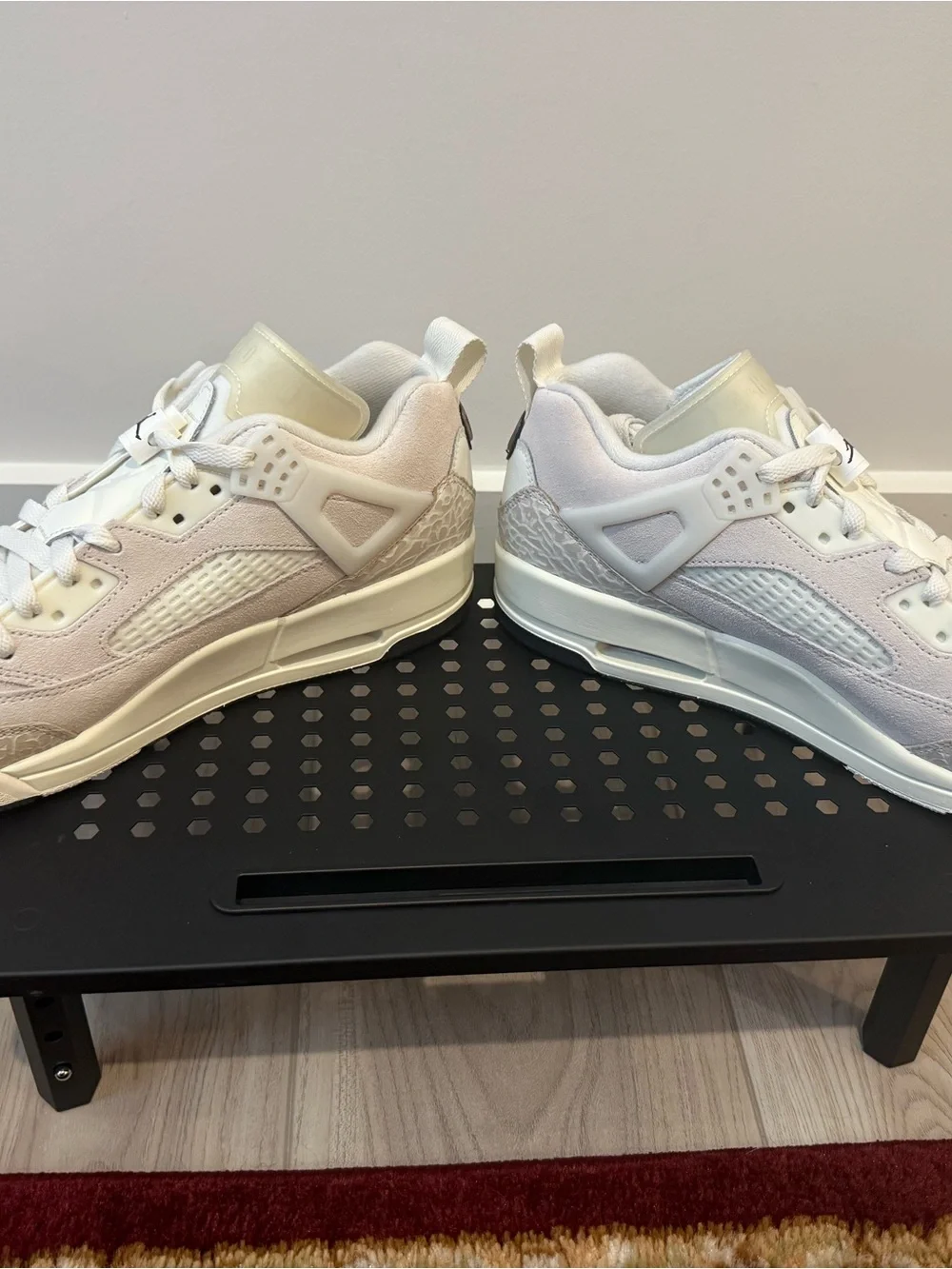 Jordan Pale Pink and Ivory Suede Sneakers